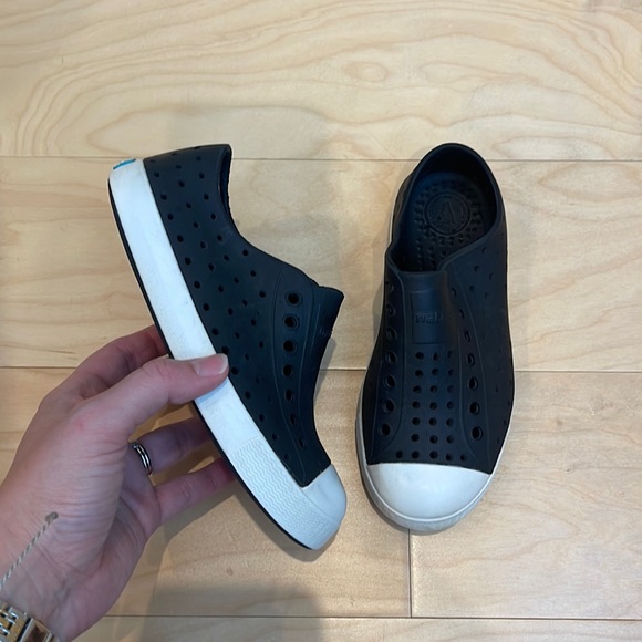 Native Other - Native Jefferson Black Perforated Slip On Shoes Size 12C
